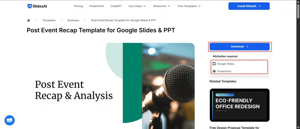Download a template for Google Slides or PowerPoint