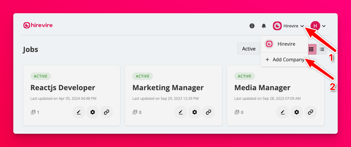 Multiple company management