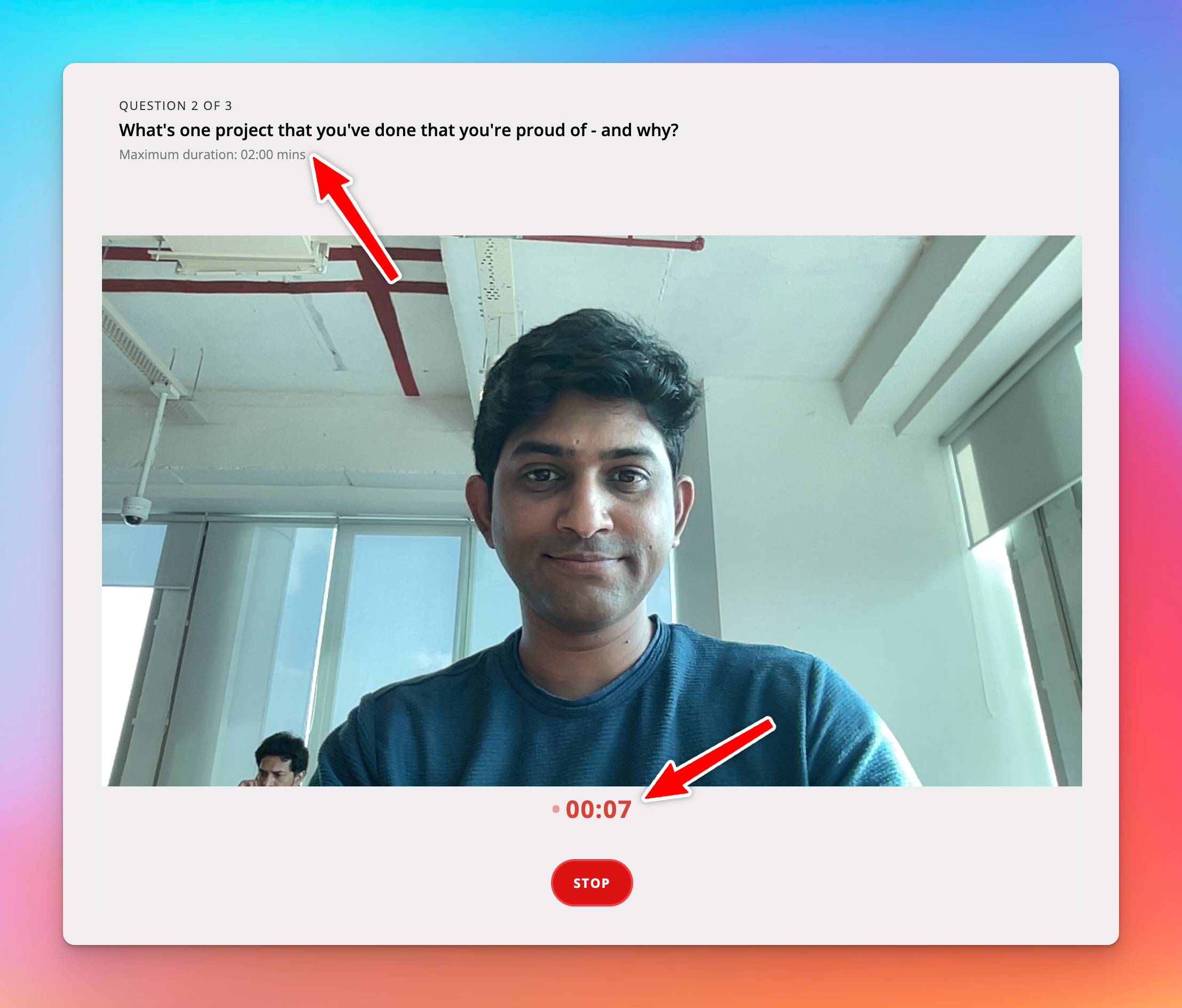 Candidate recording timer