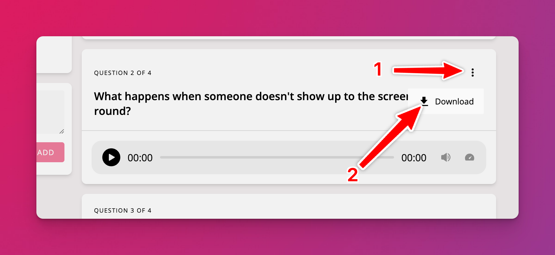 Download control for an audio response