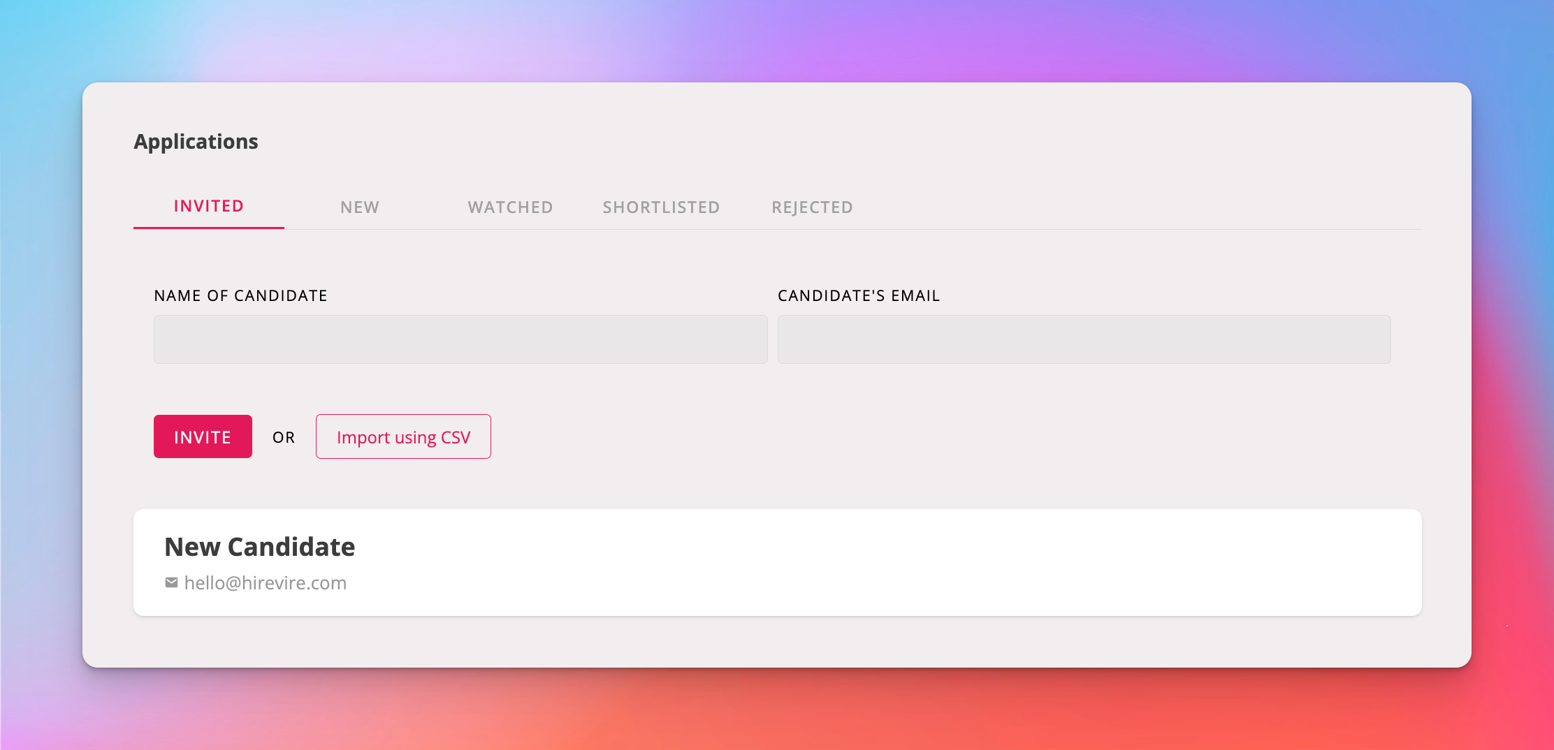 Personal application link control