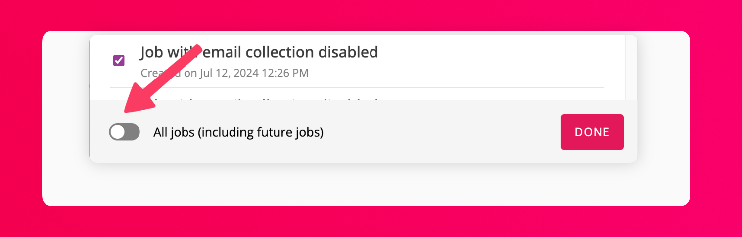 Include all active jobs option