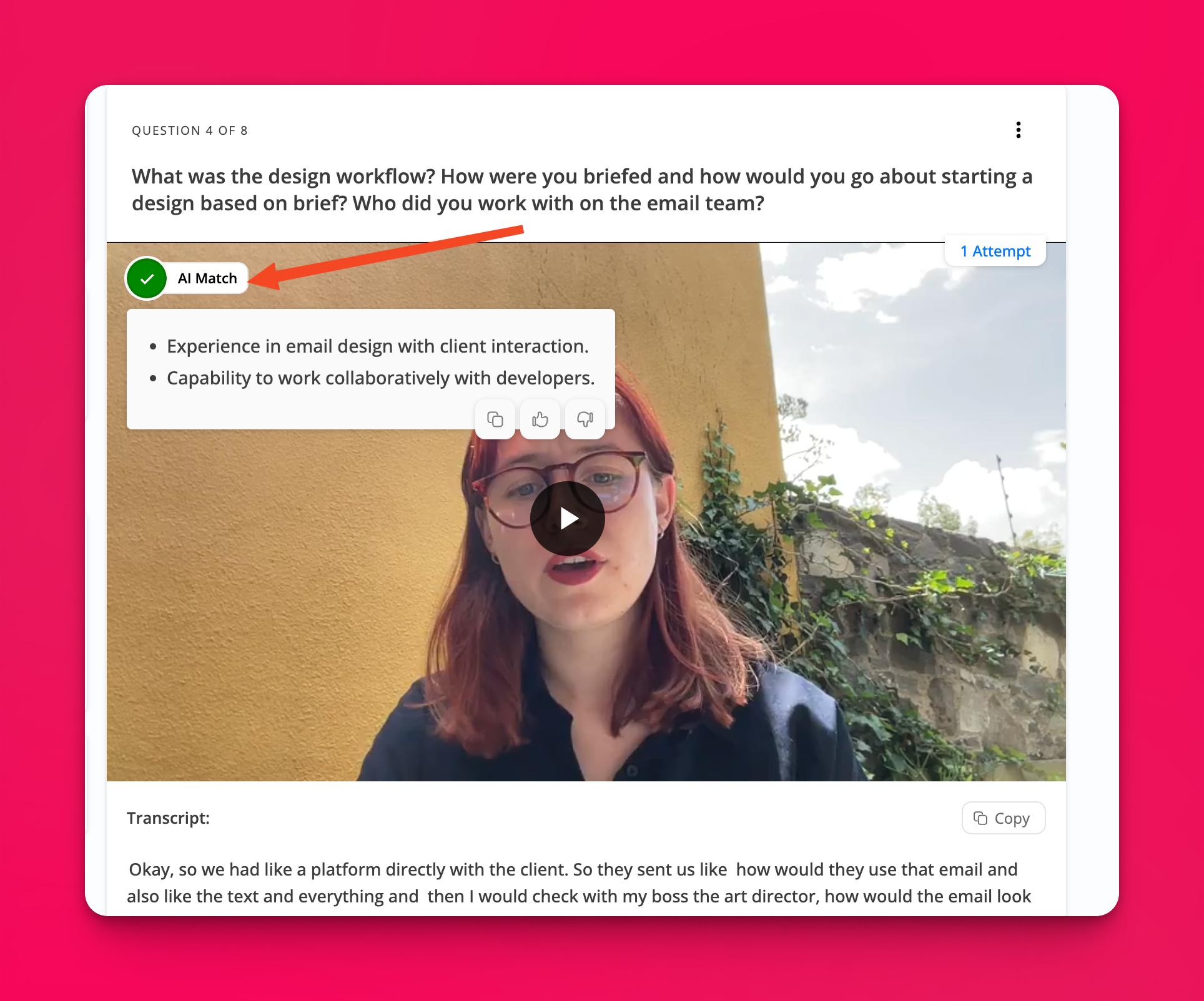 Automatic AI review setting in job settings