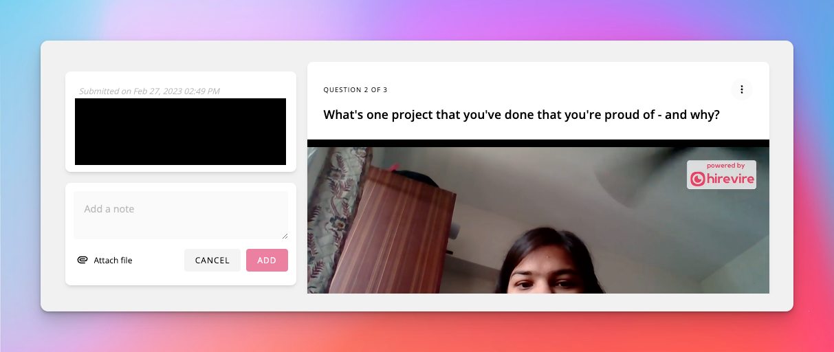 Adding notes or files to an application