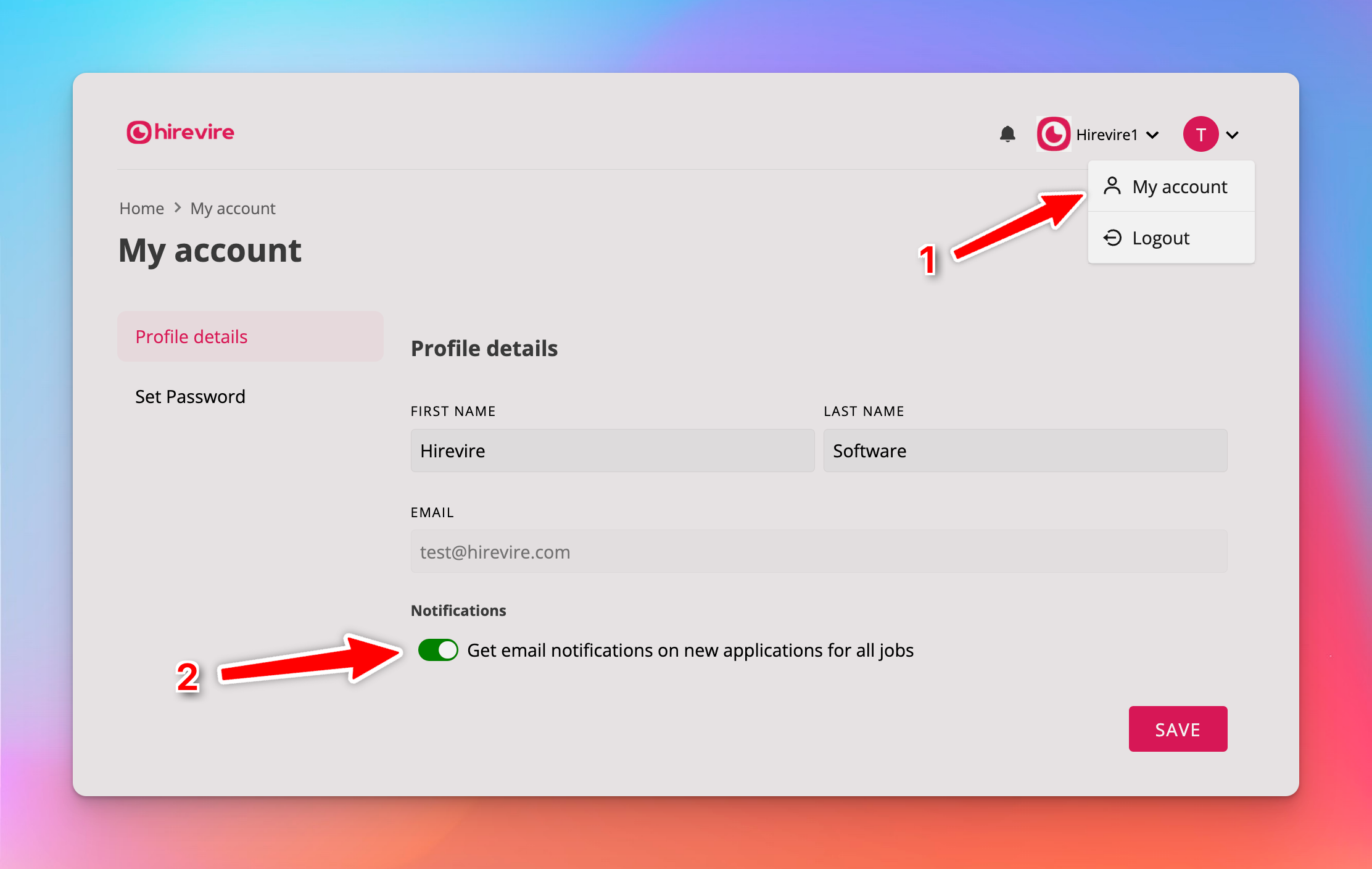 Setting to disable new application email notifications