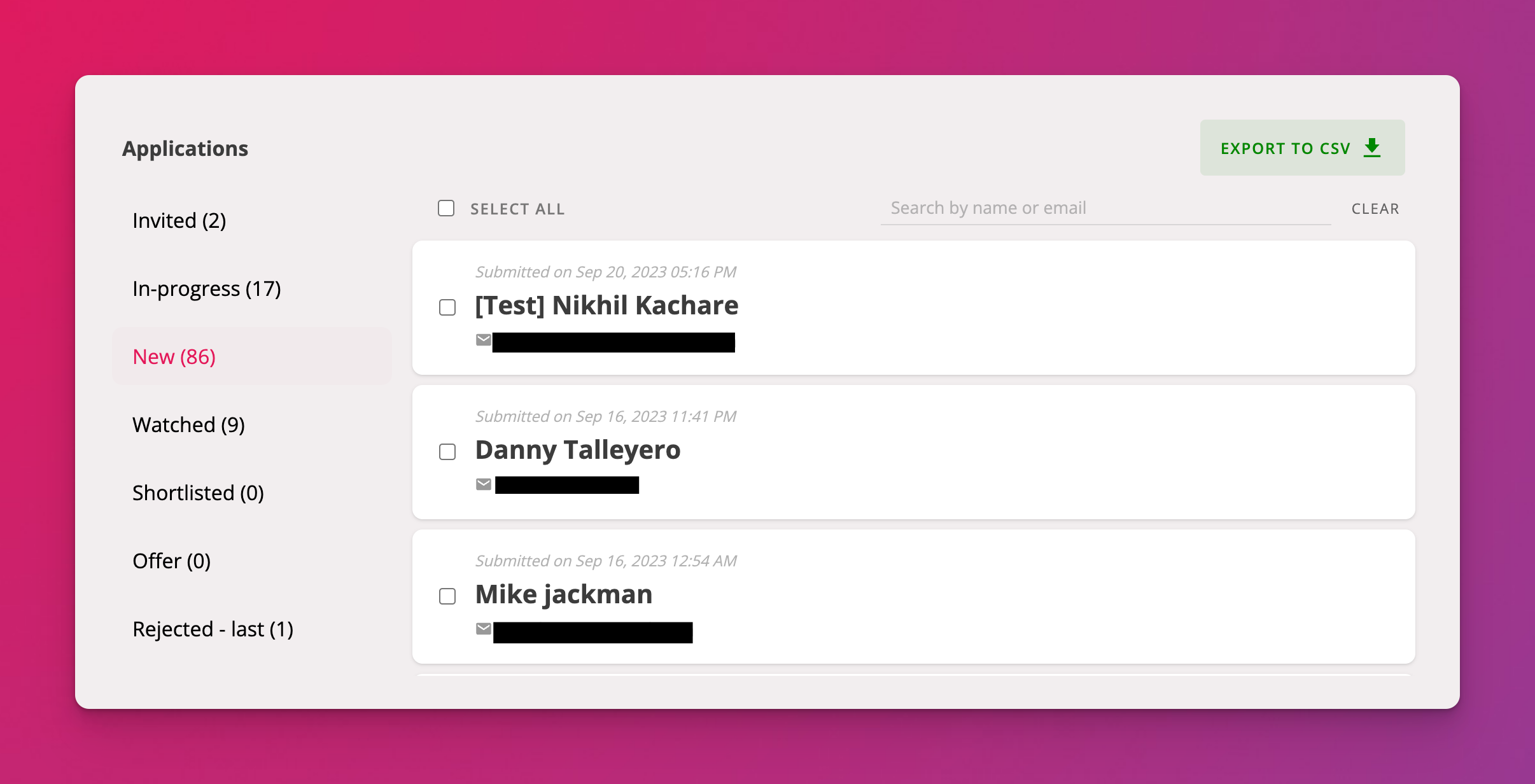 Custom stages on the job details page