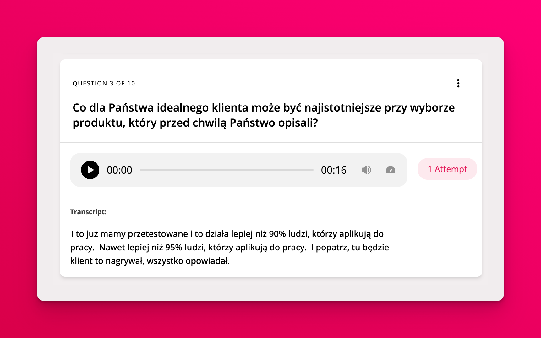 Additional corrected transcript view