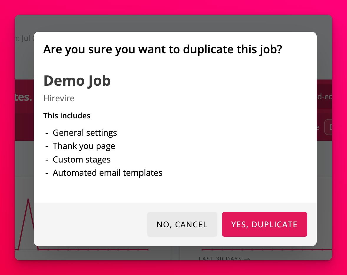 Duplicated email templates in a job