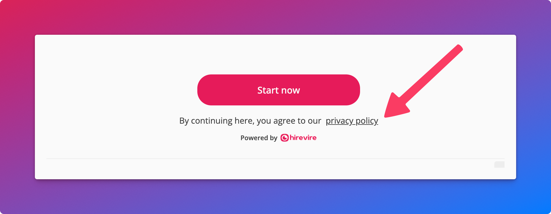 Privacy policy link option