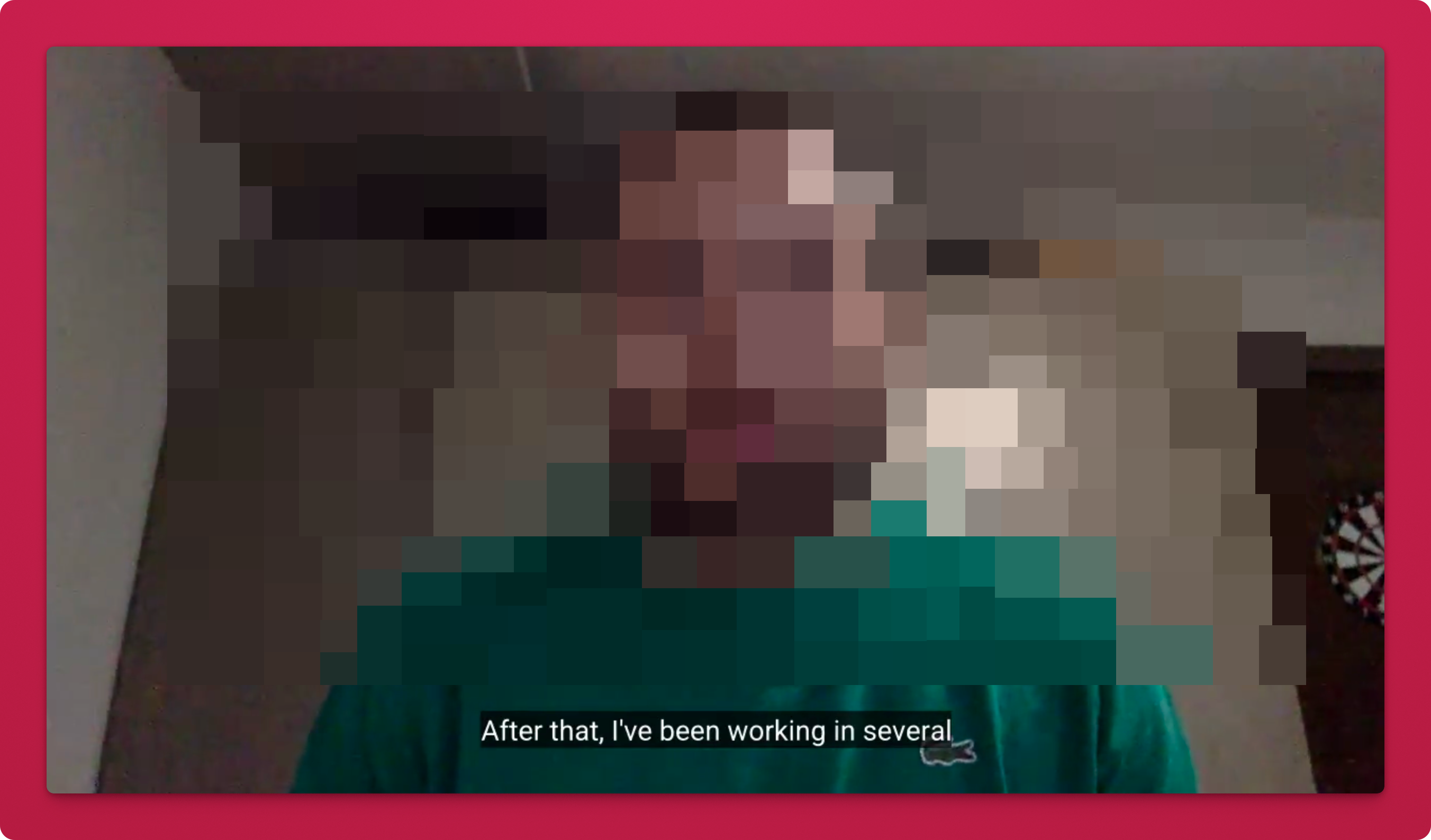 Video answer with burned-in captions