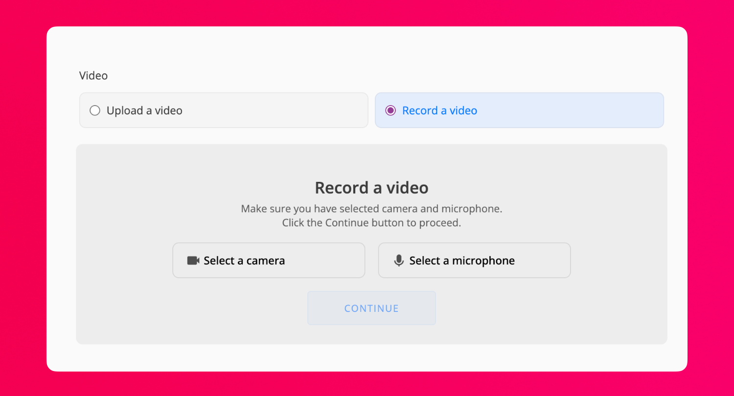 Video attached to question instructions