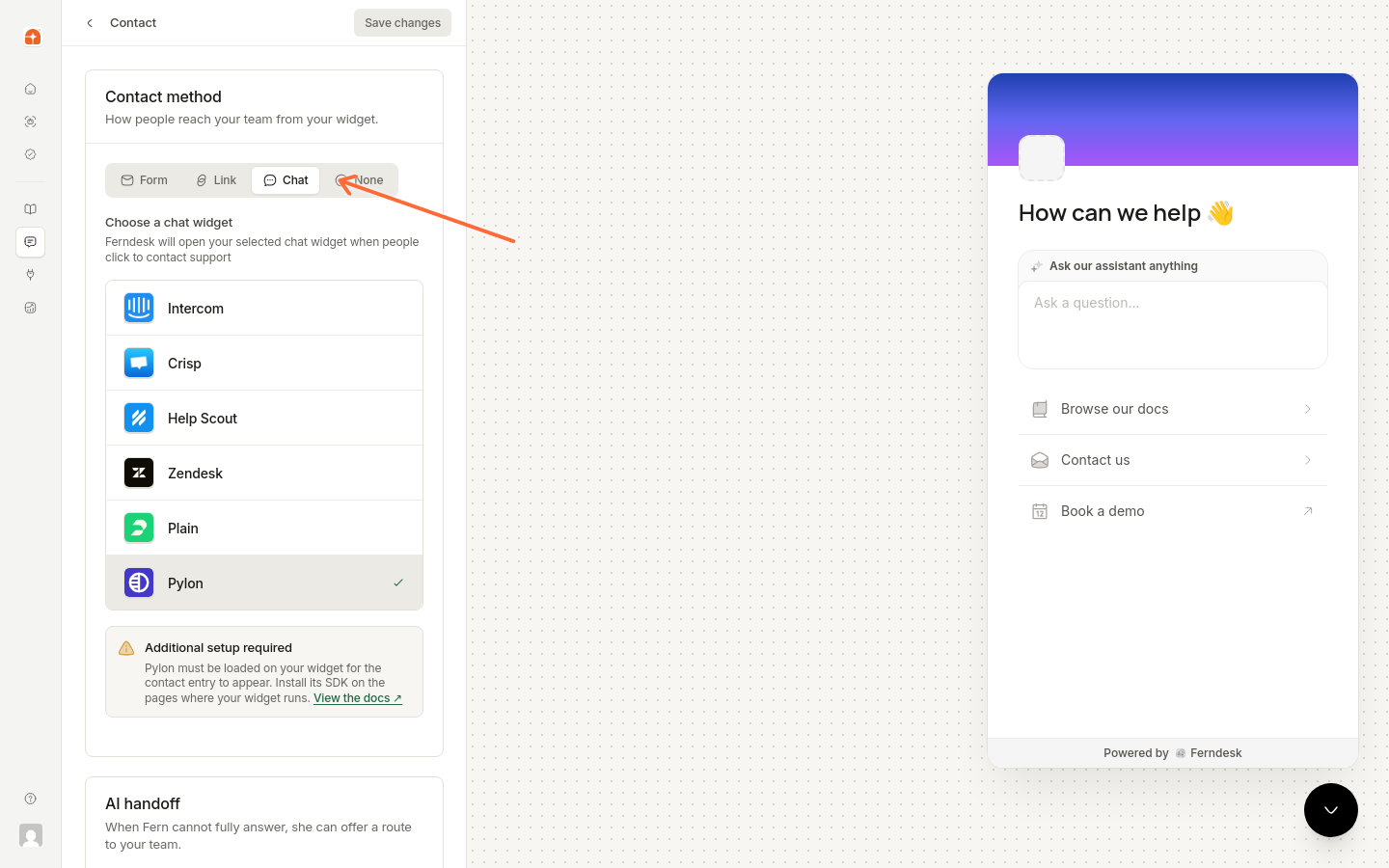 The Chat tab selected showing available chat platforms