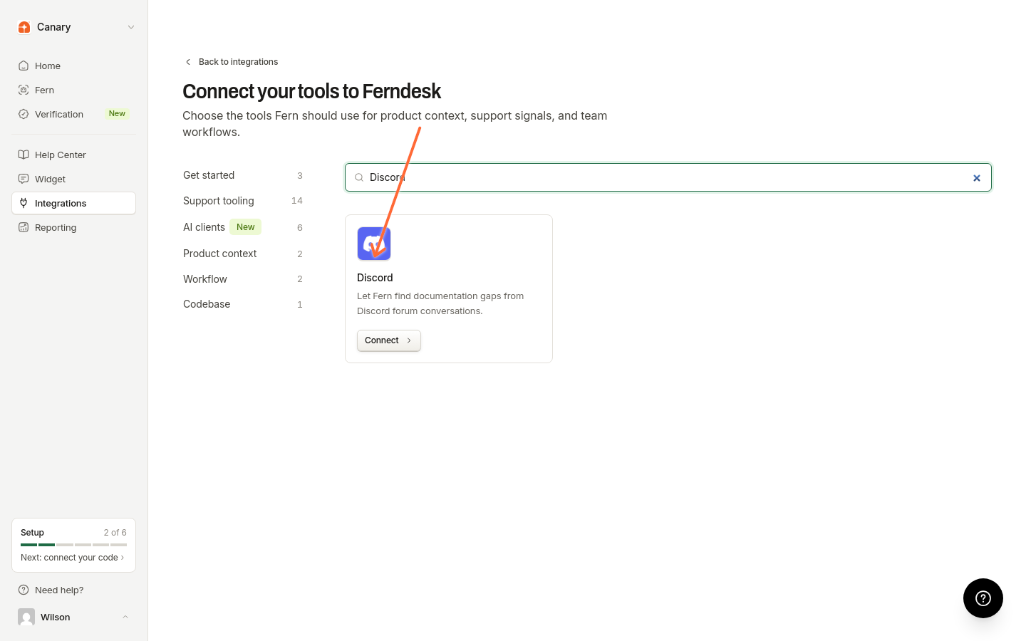 Integrations page showing the grid of available integration cards