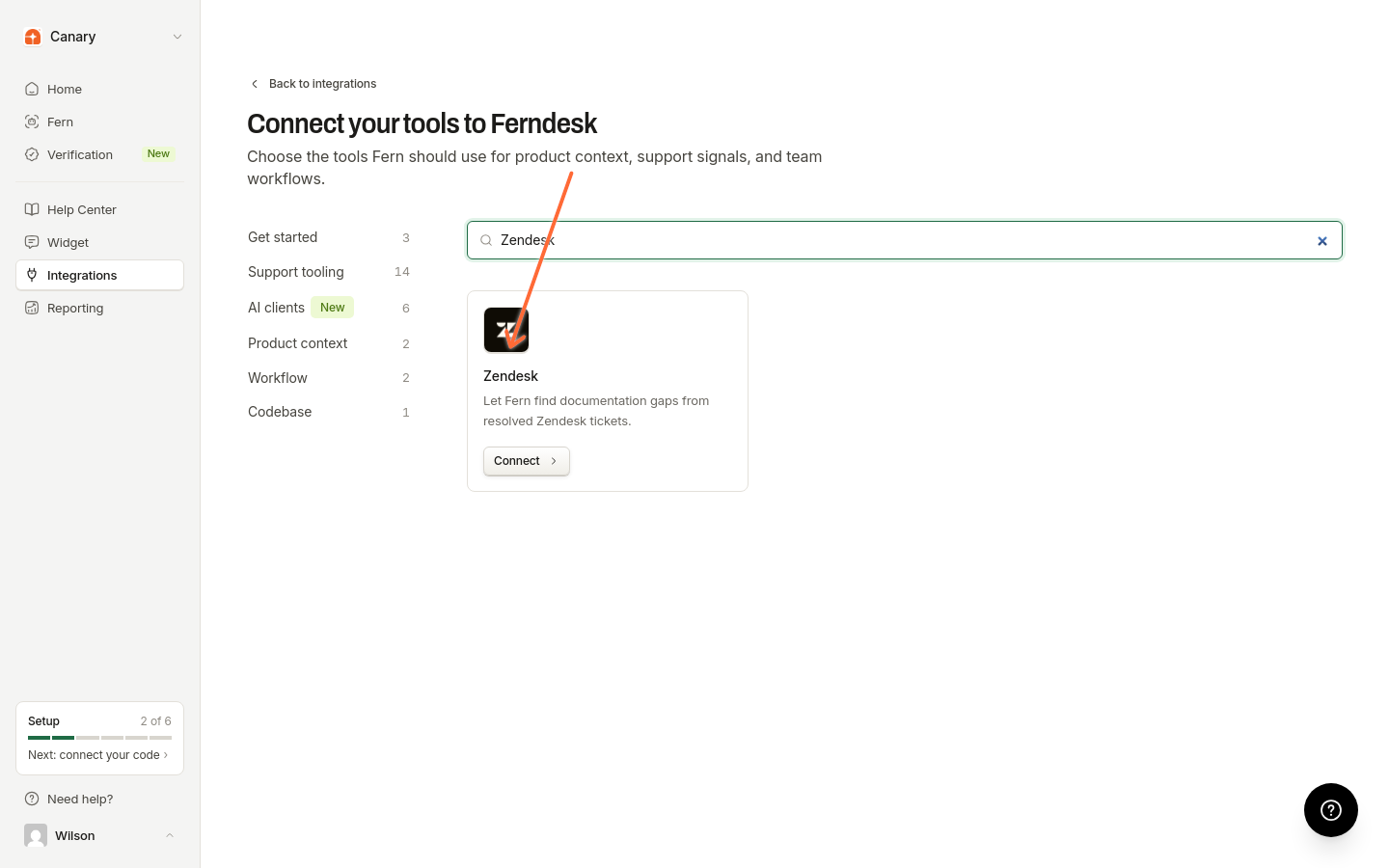 Página de Integraciones que muestra la cuadrícula de tarjetas de integración disponibles