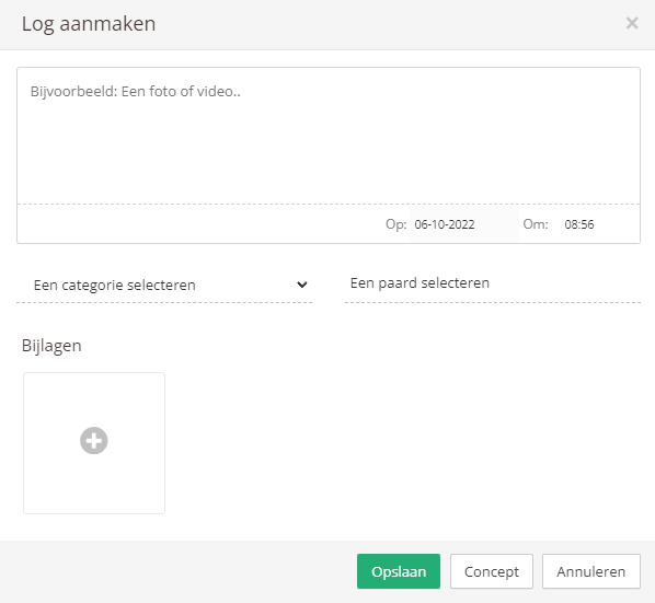 Attachments button in messages
