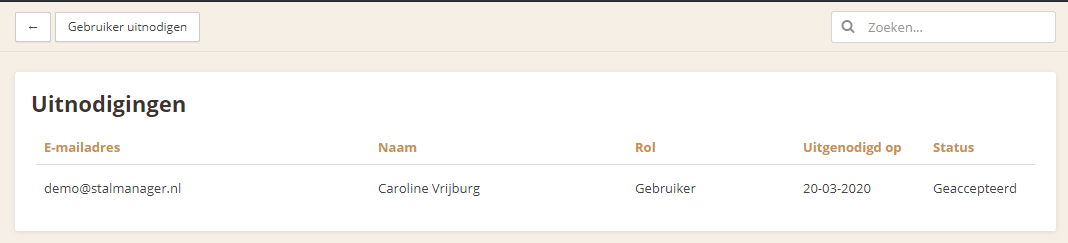 Invite users in the menu under Settings