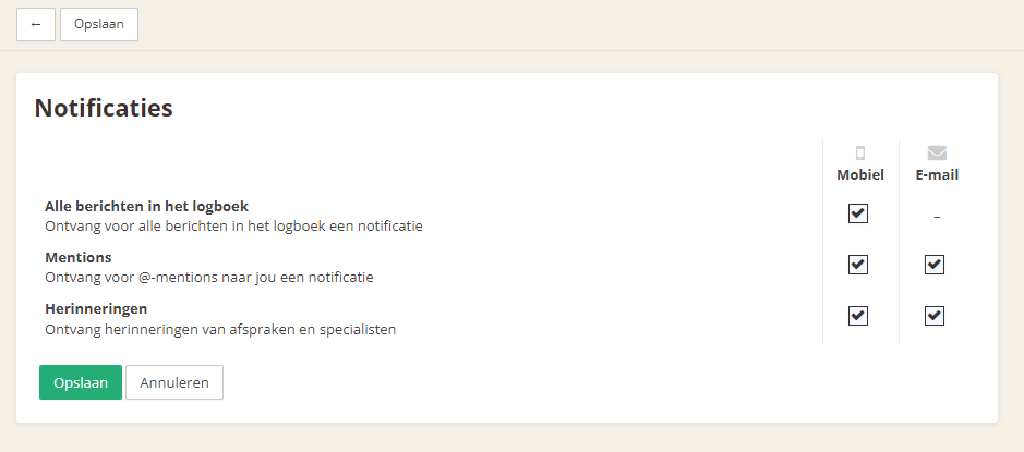 Notificatie-instellingen