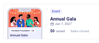 Event card in Campaigns showing a Sales closed mention