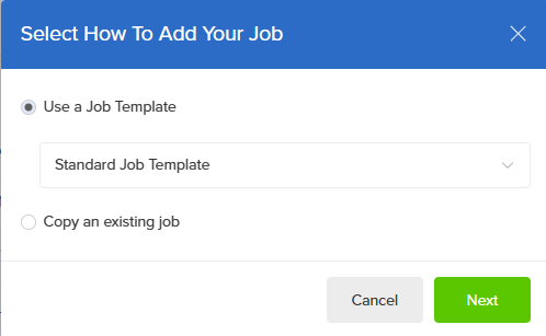 Add Your Job Dialog