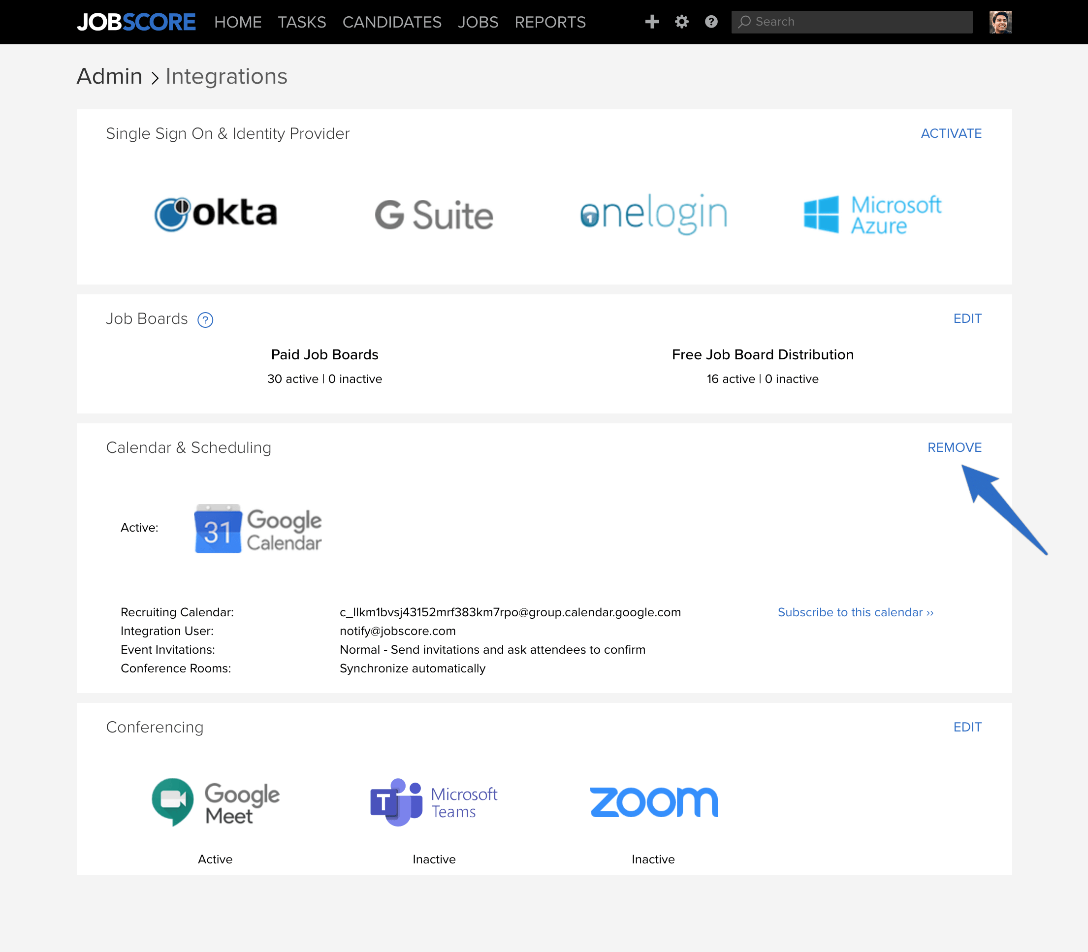Remove_Google_calendar_from_integrations