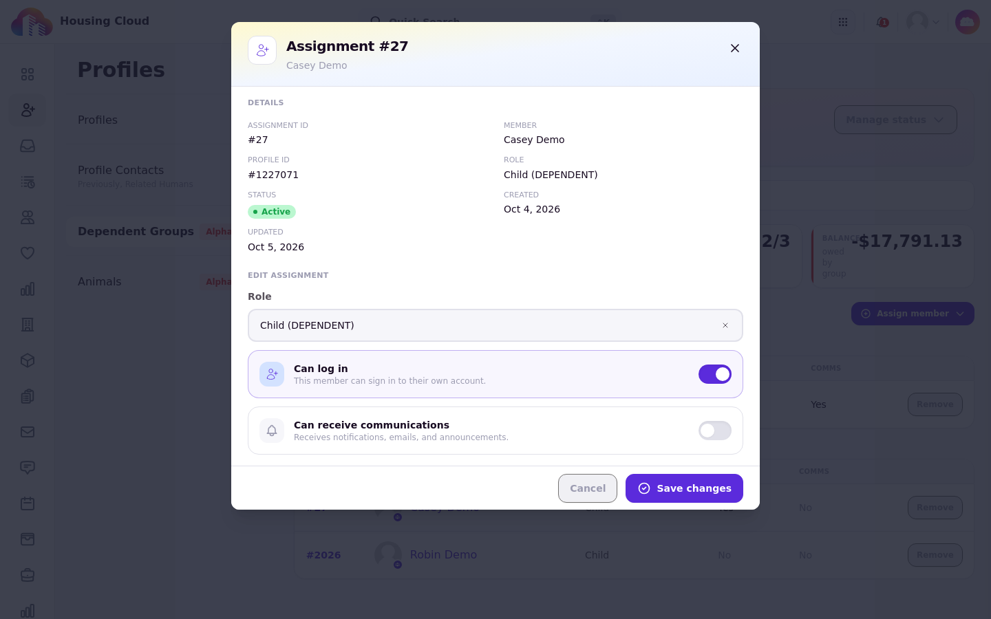 The Assignment window with its Details and Edit assignment sections