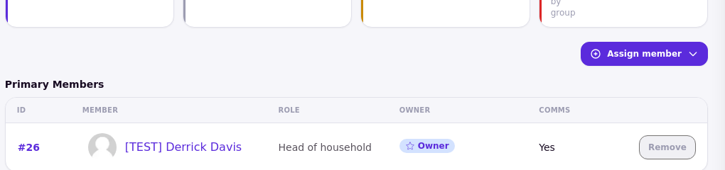 The Primary Members table with the Owner badge on one member and Make owner on the other
