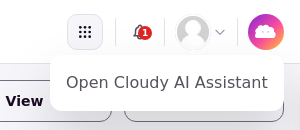 The Cloudy picture at the top right with its tooltip