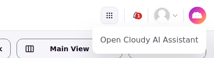 The Cloudy picture at the top right with its tooltip
