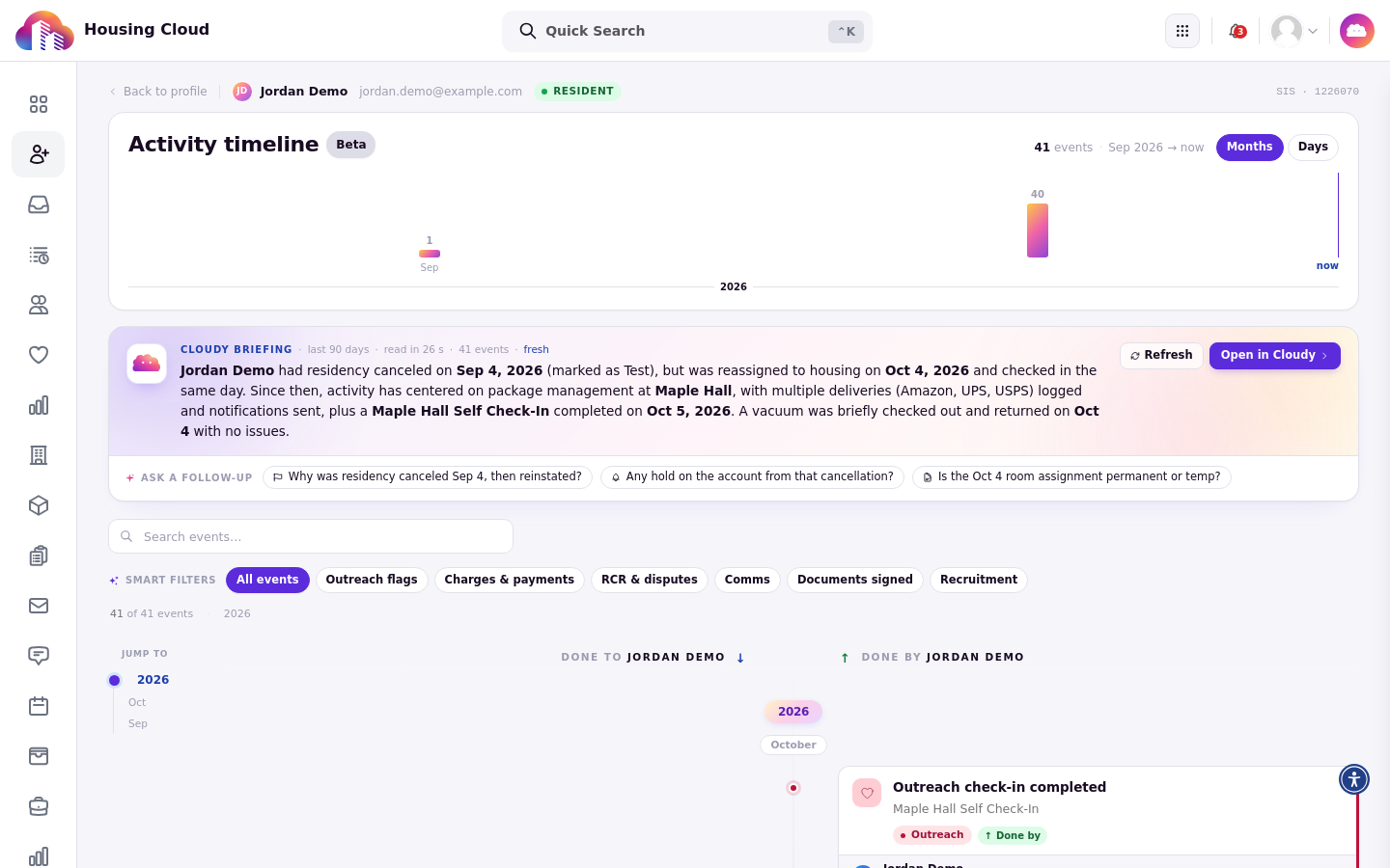 The refreshed Cloudy briefing card on the timeline
