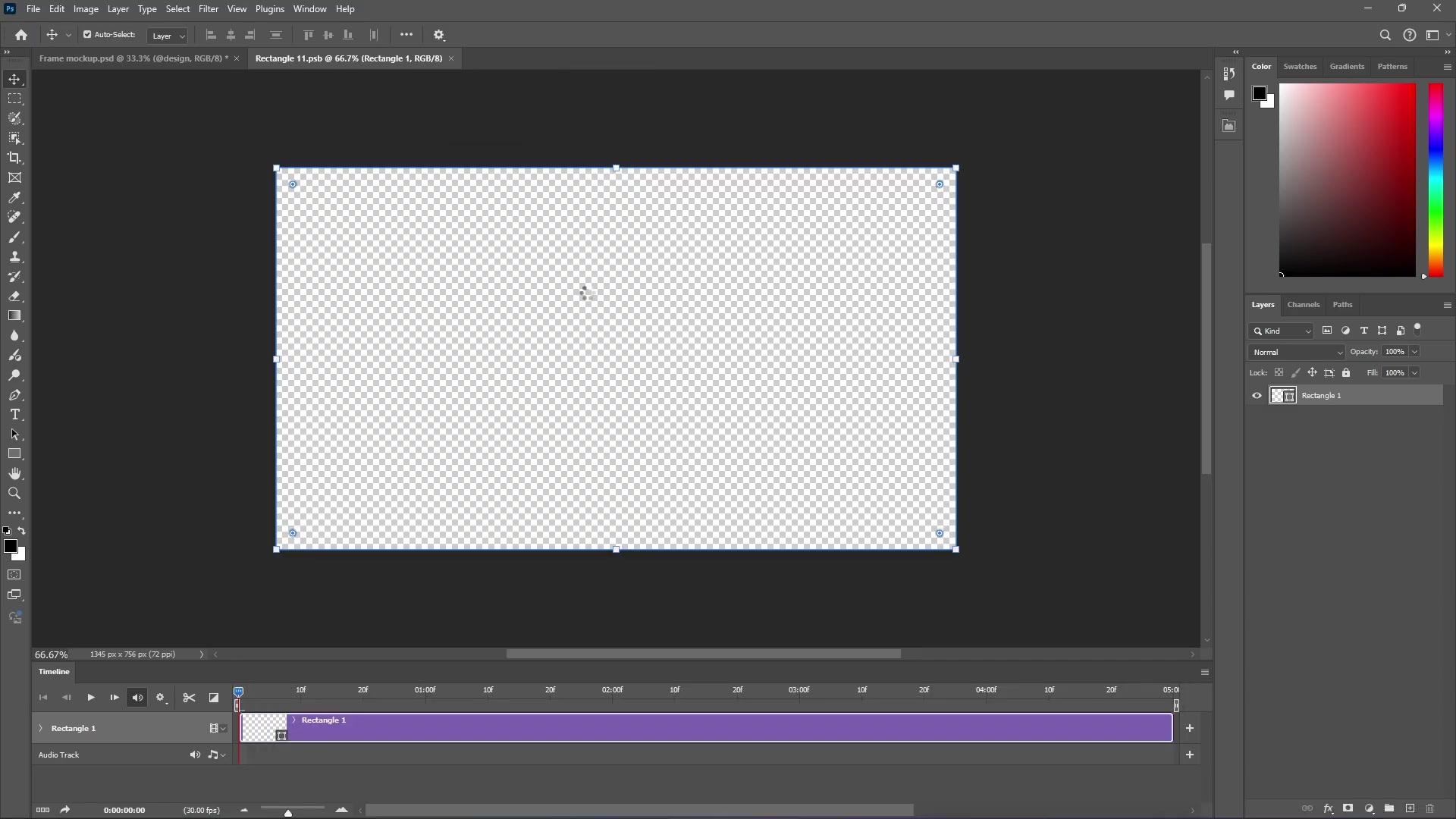 Adobe Photoshop smart object tab with imported artwork on transparent canvas, blue transform handles active for resizing and positioning within the frame bounds.