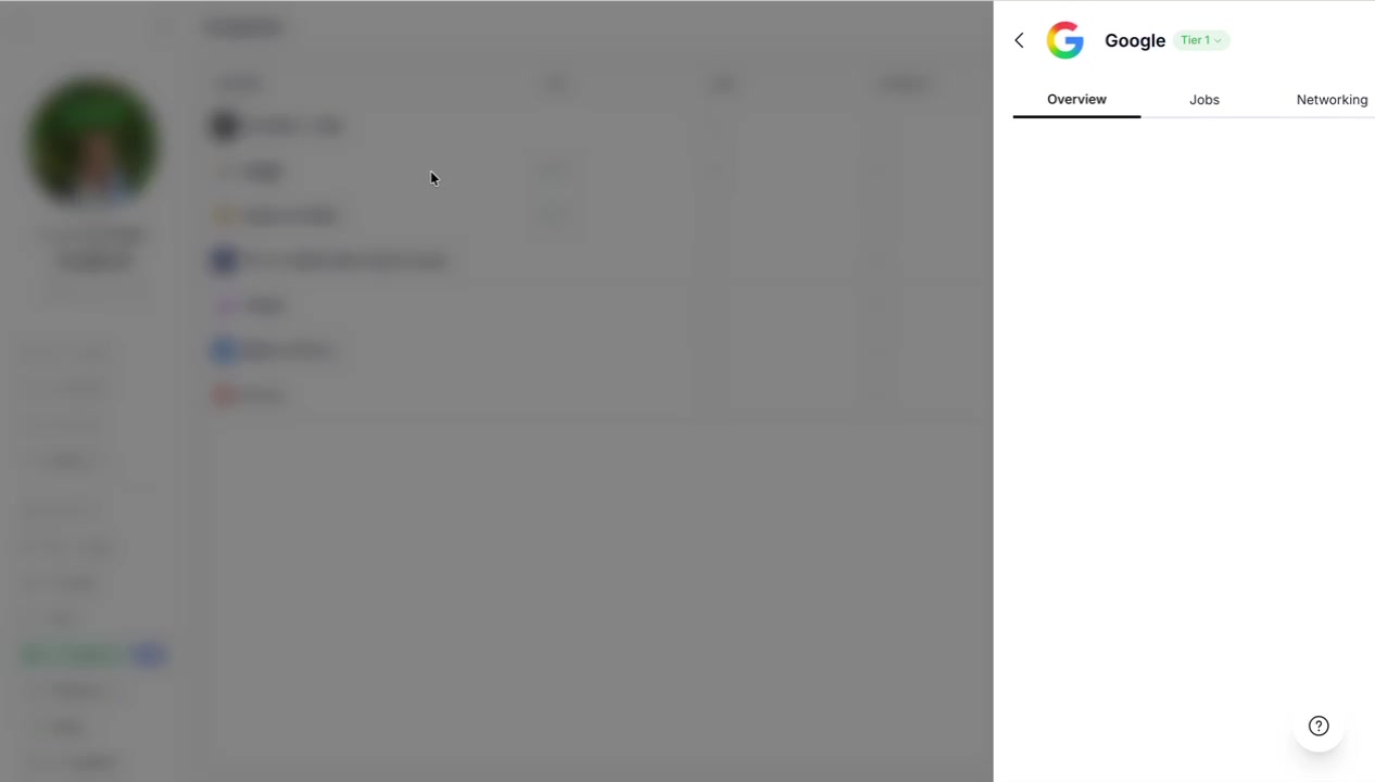 Company detail sidebar for Google